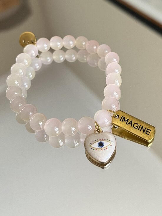 Charmze Jewelry - Charmze Stackable Stretch Evil Eye Imagine Beaded Bracelet NEW